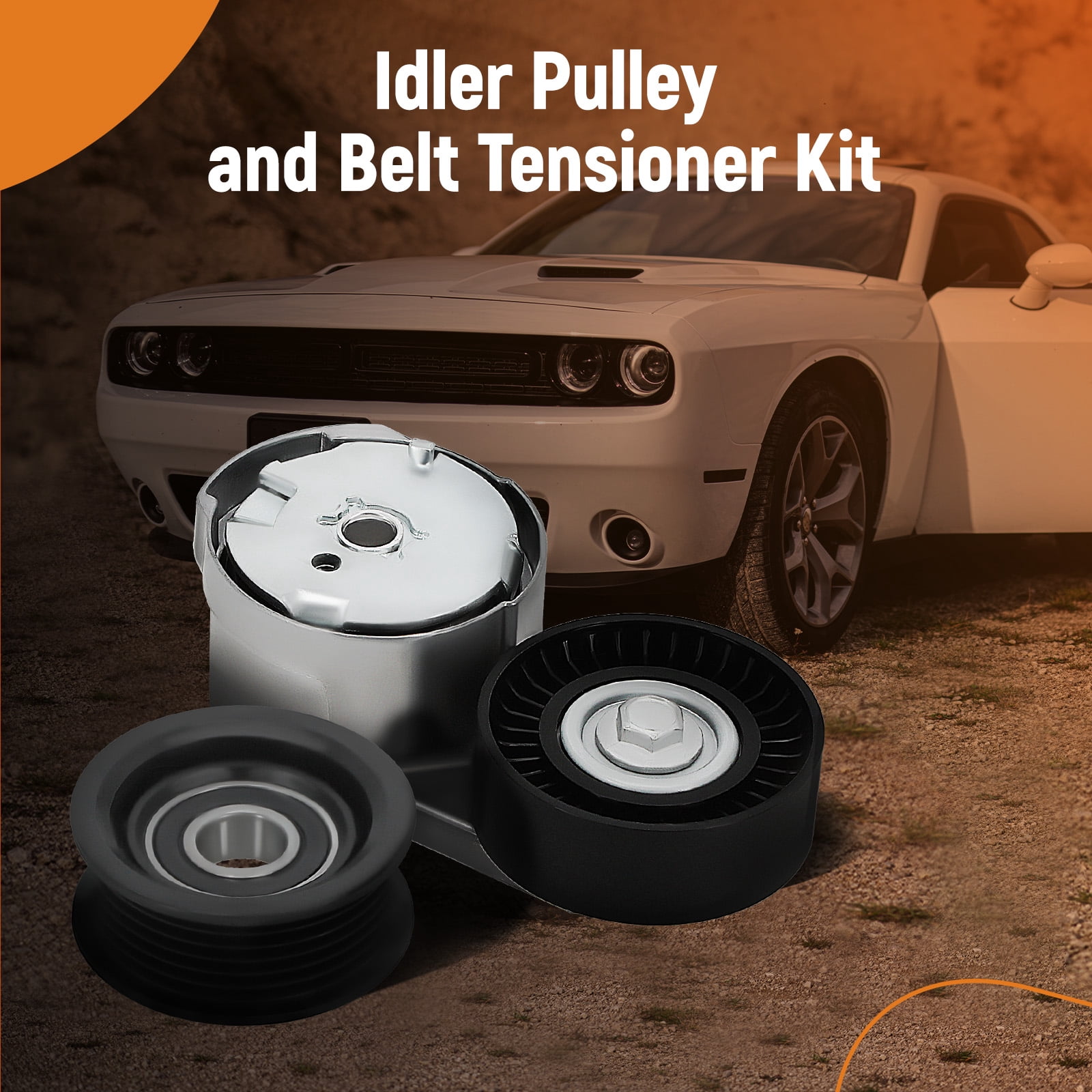 maXpeedingrods Tensioner Pulley Idler Pulley and Belt Tensioner Kit for Dodge Grand Caravan/Charger/Durango/Journey/Challenger/Avenger for Ram/Chrysler/Jeep 3.6L V6 Replace# 39282 38082