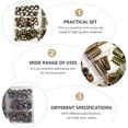 thumbnail image 2 of Mobutofu 120Pcs Round Base T Nut T Nut Set Carbon Steel Assorted Color Assembly, 2 of 4