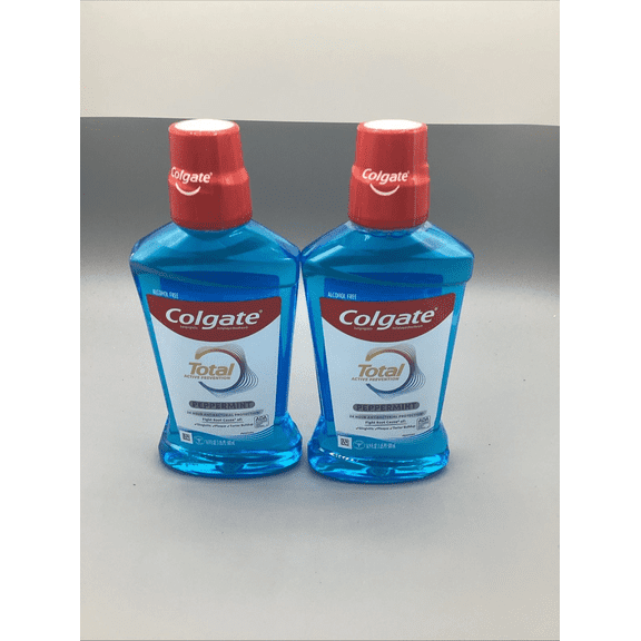 Colgate Total Gum Health Alcohol Free Mouthwash, Antibacterial Formula, Clean Mint - 500 Ml, 16.9 Fluid Ounce Packaging May Vary