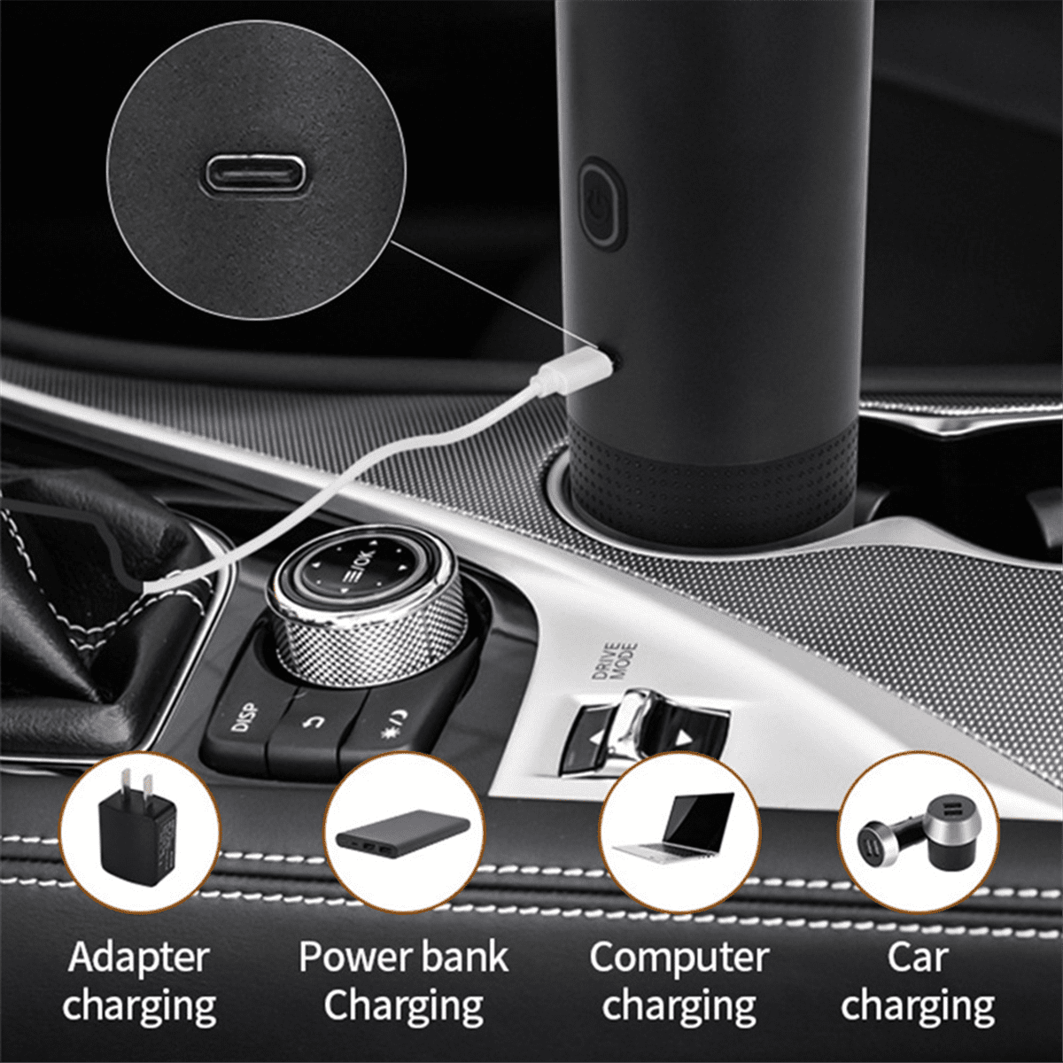 Portable Electric Espresso Machine with Travel Bag Portable Coffee Maker for Travel Self-Heating Car Espresso Maker E