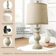 Traditional Table Lamp Set of 2, Rustic Farmhouse Table Lamps for Living Room Bedroom, 22