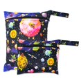 thumbnail image 1 of Juego de 2 uds. De bolsillo liso con cremallera, uso multiescenario, se puede colgar, cubierta de pañal reutilizable impermeable, bolsa húmeda, bolsa de Yoga lavable, 1 of 5