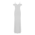 thumbnail image 6 of Women's Off Shoulder Mermaid Maxi Dress Elegant Sweetheart Neck Evening Gown for Party Graduation, 6 of 8