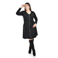 thumbnail image 1 of Vestido con cierre frontal y cinto Roman Fashion /Tallas Extras, 8016 (Negro) negro 42, 1 of 5