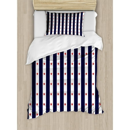 Usa Duvet Cover Set Happy Fourth Of July Famous Day Of States
