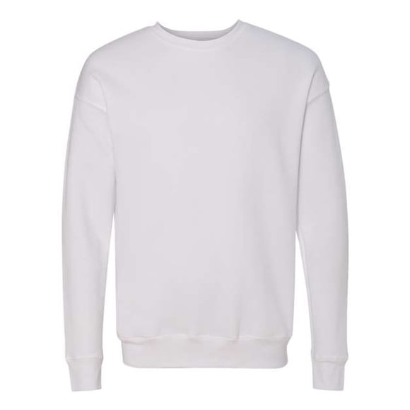 Bella+Canvas - Sudadera clásica unisex con cuello redondo, estilo suave, pequeña, color blanco Bella+Lienzo 3945