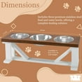 thumbnail image 4 of Bearwood Essentials Elevate Your Pet's Dining Experience with 3-Bowl Farmhouse-Style Dog Feeder, 4 of 7