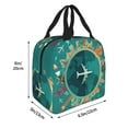 thumbnail image 2 of Pofeuu Around The Planet Print Lunch Bag Lunch Box Large Capacity Insulated Lunch Bag for Adult, Leakproof Reusable Lunch Tote Bags for Work, 2 of 5