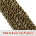 thumbnail image 3 of SHCKE 20" Long Braided Hair Wig Locs Crochet Hair Ginger Brown Dreadlock Wig Synthetic Curly Wavy Crochet Hair for Women, 3 of 5