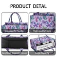 thumbnail image 4 of Large Capacity Tote Bag,Purple Butterfly Colorful Pattern Handbag Fashion Luxury Tote Bag,15.7"x13"x 5.1" Inches,Laptop Compatible, 4 of 6