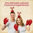 thumbnail image 7 of Nicky Bigs Novelties - Lobster Headband with Eyeballs, Adult Crab Costume Women and Men, Crawfish Headband and Claws, Crab Gloves Crawfish Hat Lobster Halloween Costume Set Red, One Size, 7 of 7