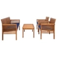 thumbnail image 4 of Safavieh Carson Outdoor Contemporary 4 Piece Living Set with Cushion, 4 of 15