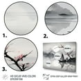 thumbnail image 3 of Designart "Sailboat Sumi Asian Painting IV" Asian Art Floater Framed Wall Decor, 3 of 7