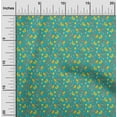 thumbnail image 1 of oneOone Silk Tabby Turquoise Green Fabric Leaves & Flower Floral Sewing Fabric By The Yard Printed Diy Clothing Sewing Supplies 42 Inch Wide, 1 of 4
