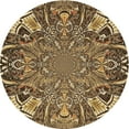 thumbnail image 1 of Ahgly Company Machine Washable Indoor Round Transitional Metallic Gold Area Rugs, 8' Round, 1 of 7