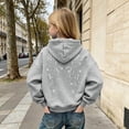 thumbnail image 5 of Rggeeun Toddler Girl'S Pullover Hoodie Cute Sequins Wing Graphic Print Thermal Long Sleeve Hooded wth Large Pocket & Drawstring Soft Autumn Winter Festive Celebration Classic Tops,Gray,15-16 Years, 5 of 9