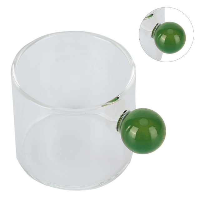 Taza de café de vidrio, taza de vidrio para taza de té, taza de vidrio transparente, taza redonda de vidrio, rendimiento sólido