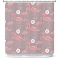 thumbnail image 1 of Shower Curtains 70" x 84" from DiaNoche Designs by Yasmin Dadabhoy - Flamingo 3 Brown, 1 of 1
