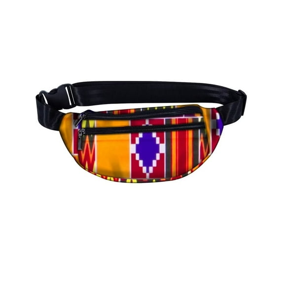 African Ankara Print Men Waist Bag Pack Male Waist Pack Travel Chest Bag WYB726