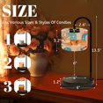 thumbnail image 3 of Candle Warmer Lamp with Timer, Cinematic Cat Blue Pink Arches Non-slip Wireless Remote Control Wax Melts Warmer with 4 Bulbs for Home Office Dorm, Birthday Gifts for Women, 3 of 7
