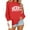 #01 Red, variant on Women's Christmas Sweatshirts Casual Crew Neck Blouses Top Xmas Holiday Winter Sweater Christmas Letter Printed Long Sleeve Shirts Pullover