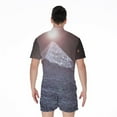 thumbnail image 2 of Giza Pyramid Short Sleeve Men'S Rompers, Egyptian Pyramids Casual Summer Jumpsuits Outfit, 2 of 4