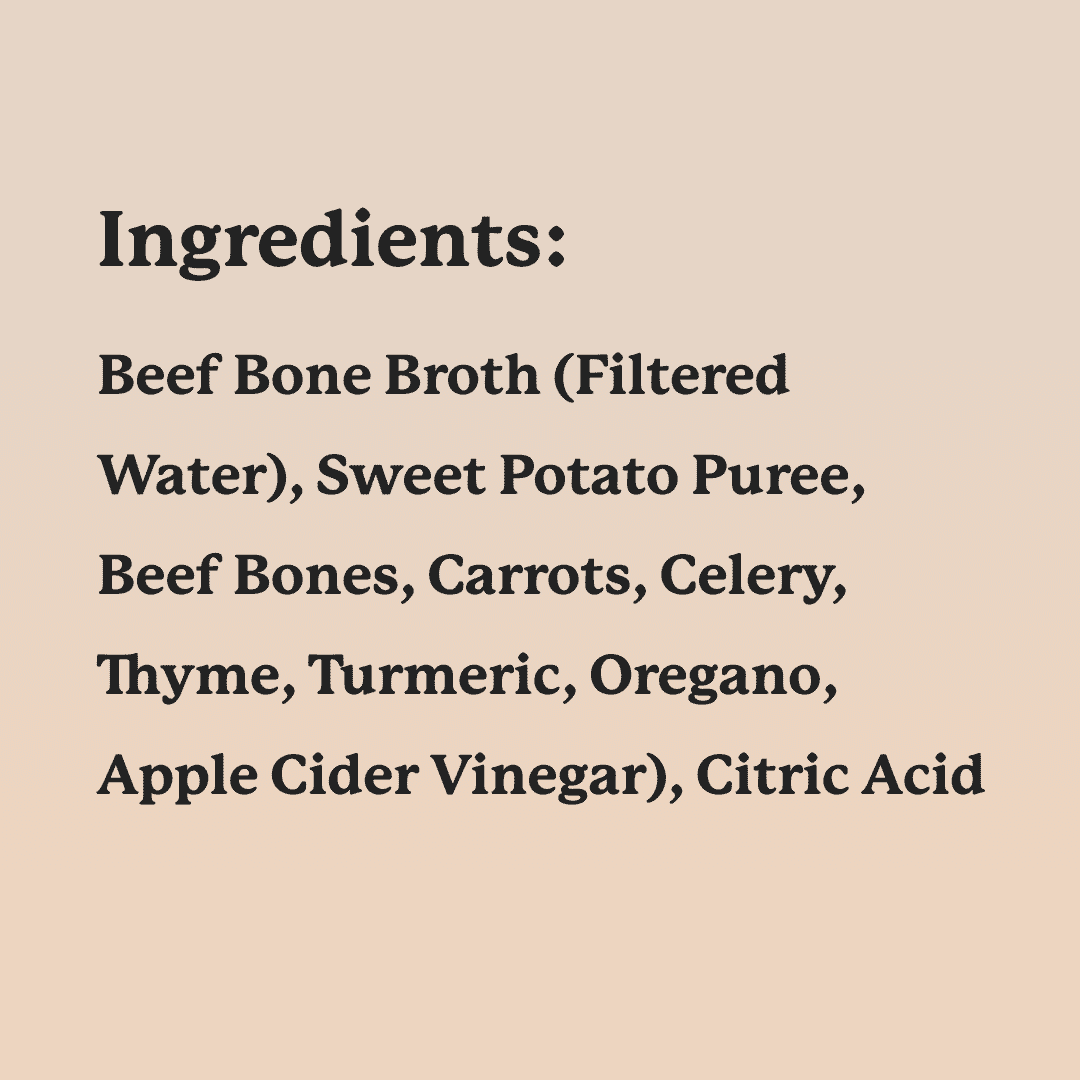 (4 pack) DogSauce Beef Bone Broth and Sweet Potato Meal Topper for Dogs, 8 oz