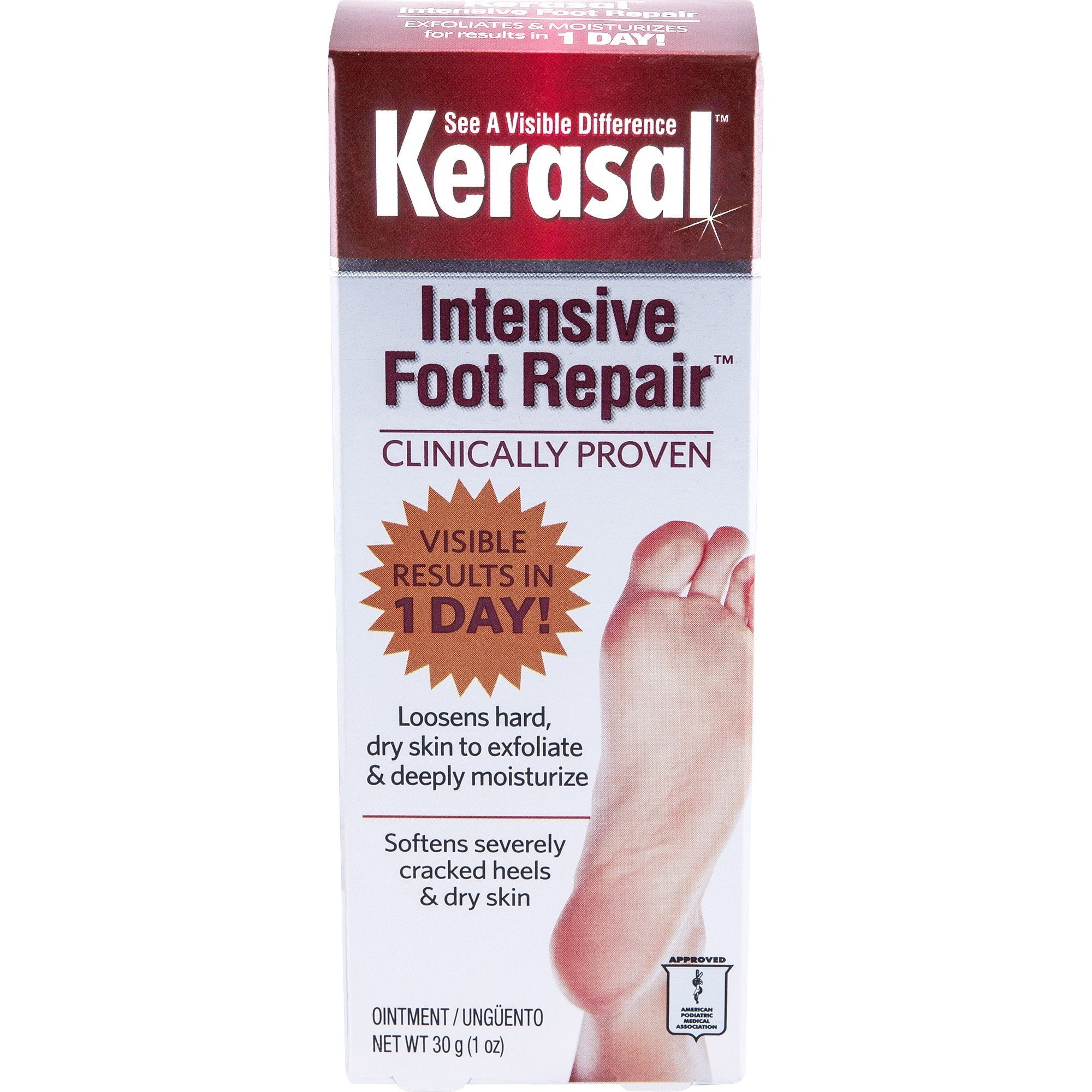 Kerasal Intensive Foot Repair Skin Ointment Cracked Dry Feet 1oz 3 Pack Walmart Com