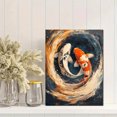 thumbnail image 2 of Qisvanset 12x16 Inch With Frame 2D Flat Wall Art Japanese Koi Fish Oriental Nature Ready To Hang Wall Art, 2 of 8
