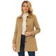 thumbnail image 1 of Abrigo Largo De Invierno Con Cuello Peter Pan Para Mujer Caqui Solido XS, 1 of 5