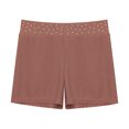 thumbnail image 3 of TiaoBug Girls Kids Gymnastic Shorts Ballet Dance Bottoms Shiny Rhinestones Tumbling Yoga Sports Shorts Dusty Pink 12, 3 of 5