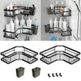 thumbnail image 2 of BIBABLYKE Bathroom & Shower Storage Solution Space Saving Rack Adhesive Shower Shelf Corner Rack Efficient & Functional Shelf, 2 of 7