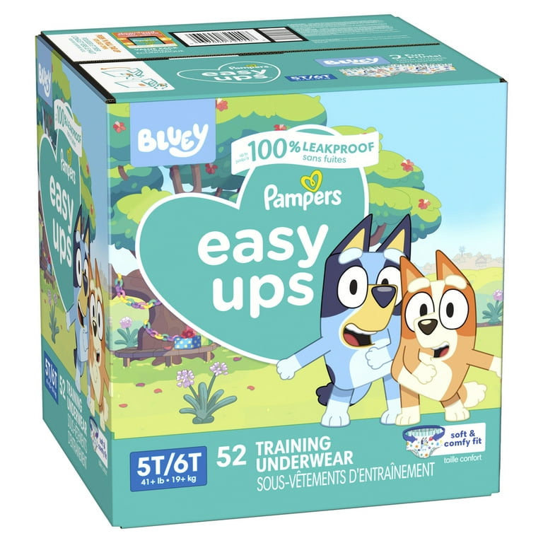 Pampers Easy Ups Bluey Training Pants Toddler Boys Size 5T/6T 52 Count  (Select for More Options) 