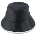 thumbnail image 5 of CoCopeaunts Bucket Hat for Women Autumn Winter Faux Leather Lambswool Fleece Warm Basin Hat Fashion Two Side Wear Fisherman Hat, 5 of 8