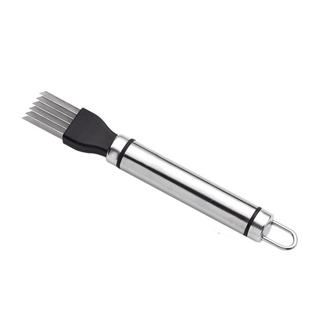 Yttmshdga Cutter Stainless Steel Onion Slicer Shredding Manual Garlic Cutter Green Onion Cutter For Restaurant Kitchen Home