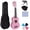 Pink piano accessori, variant on SDFGTstore Travel Friendly 21Inch Ukulele 4 Strings Ukulele Musical Instruments Basswood Texture for Novices and Instrument Fan