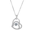 thumbnail image 2 of Collar para mujer, joyería para mujer, collar lujoso con corazón centelleante y cadena de cristal palpitante, regalo de San Valentín, collares de moda., 2 of 3