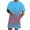 Sky Blue@GC@, variant on CONZONE Italy Day Men's 2 Pieces Outfits Gradient Color Short Sleeve T-Shirts Shorts Set for Men Breathable Summer Tracksuit