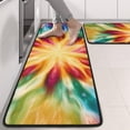 thumbnail image 2 of Kitchen Rugs Sets Of 2,Colorful Tie Dye Mandala Pattern Anti Fatigue Kitchen Mat Rugs Non Slip Washable,Decorative Kitchen Floor Mats for Kitchen,Sink,Laundry,17"x47"+17"x47", 2 of 5