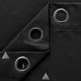 thumbnail image 4 of Cortinas opacas Deconovo con diseño triangular, aislantes térmicos y ojales, para oscurecer la habitación, color negro, 96 cm de ancho x 213 cm de largo, para comedor., 4 of 7