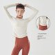 thumbnail image 5 of Ropa de yoga con cordón, camiseta deportiva holgada de manga larga y secado rápido, chaqueta, traje deportivo transpirable para mujer, 5 of 6