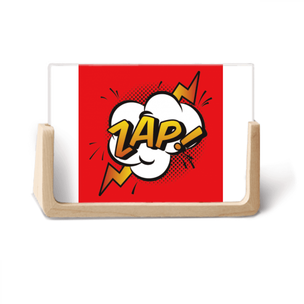 Boom Exclamation Zap Art Deco Fashion Photo Wooden Photo Frame Tabletop