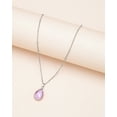 thumbnail image 1 of Silvertone Collier en Forme de Larme avec Pierre de Naissance Violet Clair de Juin, 1 of 1