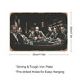 thumbnail image 2 of Gangsters Playing Poker Godfather Movie Poster Retro Metal Sign Vintage Tin Sign for Cafe Bar Man Cave Home Wall Art Decor 12 X 8 inch, 2 of 4
