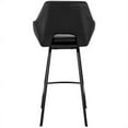 thumbnail image 6 of Home Square 30" Bar Stool in Black Faux Leather and Black Metal - Set of 3, 6 of 11
