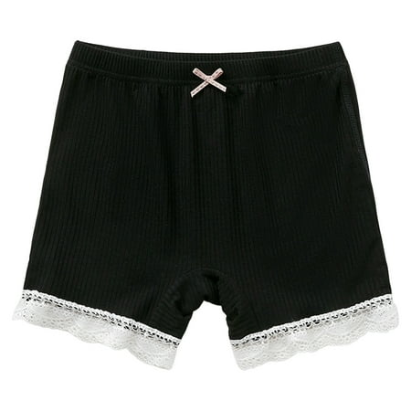 Toddler Panties Toddler Shorts Summer Bowknot Lace Leggings Underwear Fashion Girls Clothes Kids Underwear Girls Black 5 Years-6 Years