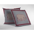 thumbnail image 3 of Amrita Sen Suede Zippered Pillow With Red on Gray Finish CAIPL59FSDS16X16, 3 of 5
