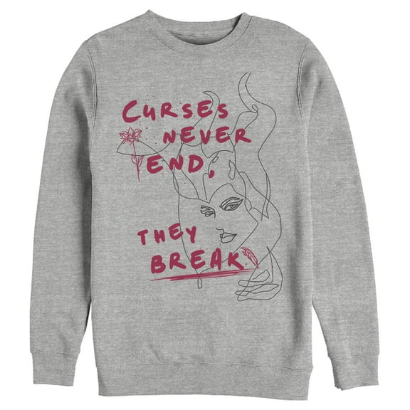 Men's Maleficent: Mistress of All Evil Curses Don't End  Sweatshirt Athletic Heather Medium