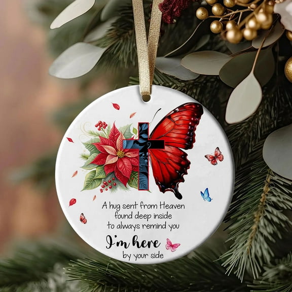 in loving memory Ornament Christmas, Memorial Ornament Ceramic Christmas, Bereavement Ornament, Bereavement, Family Loss, Memorial Quote Gift Keepsake