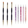 thumbnail image 5 of 5/20 piezas pincel para decoración de uñas, punta de diseño, pintura, dibujo, tallado, punteado, delineador plano, Gel acrílico, esmalte UV, herramientas de manicura, 5 of 5